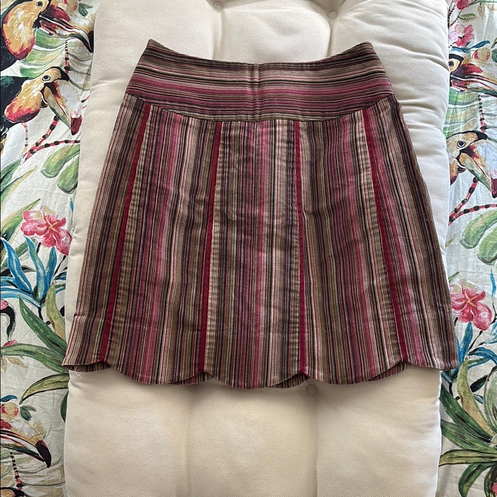 Robin x Robin Striped Corduroy Skirt